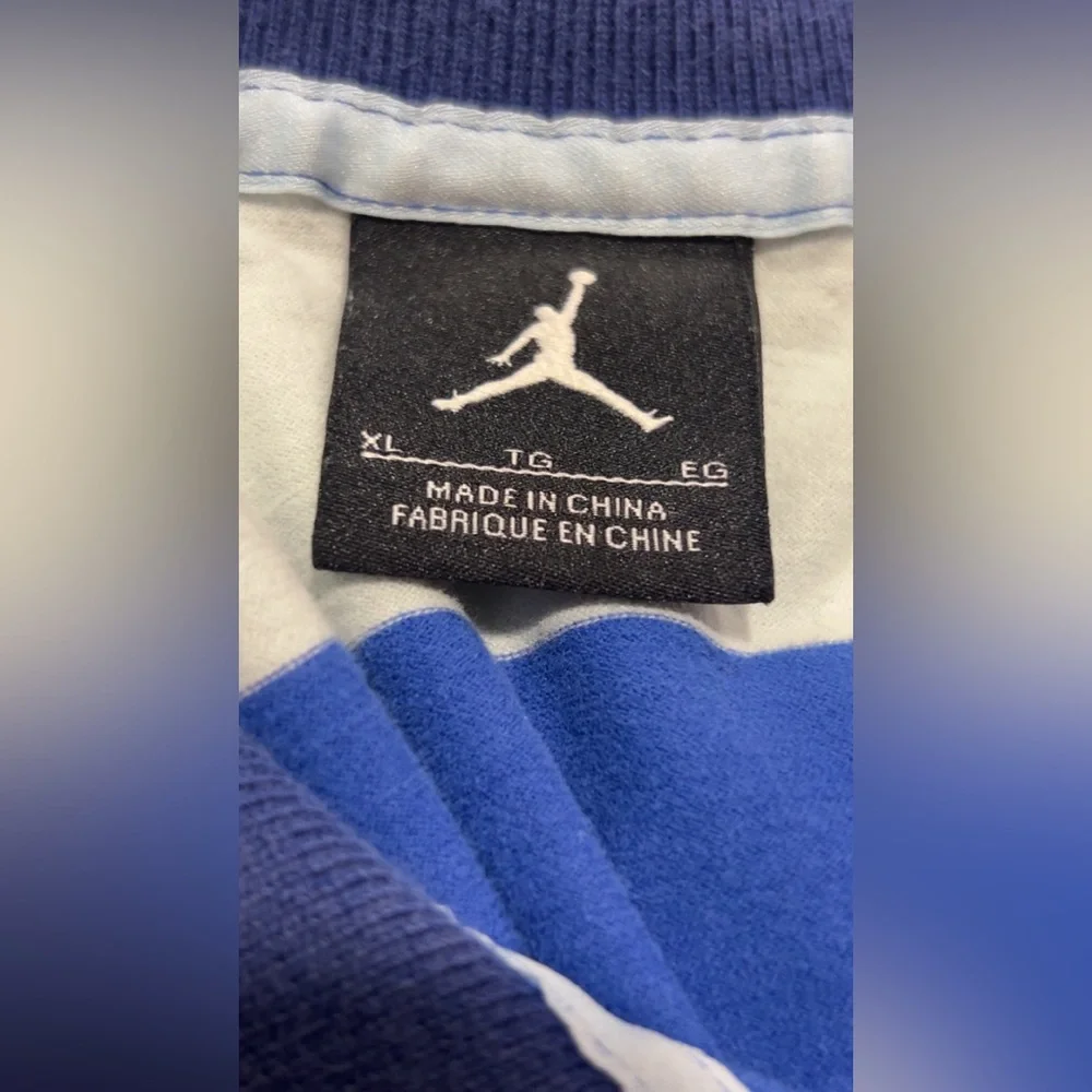 Nike Jordan Team men's golf polo shirt in striped blue